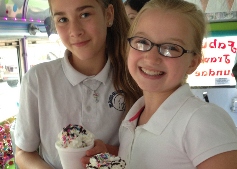 Friends Eating Ice Cream